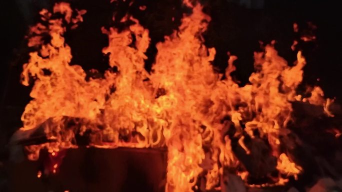 火焰实拍火焰视频素材燃烧温暖火堆热火火