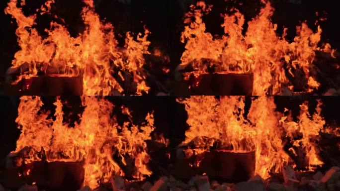 火焰实拍火焰视频素材燃烧温暖火堆热火火