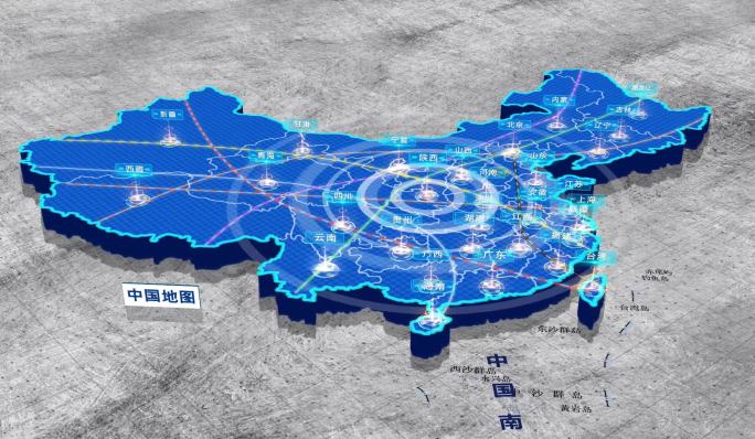 中国地图 交通地图 铁路线路图 辐射地图