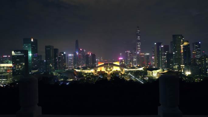 深圳市市民中心建筑群夜景