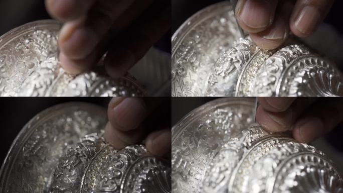 银瓶打造 西藏银碗捶打过程 手工