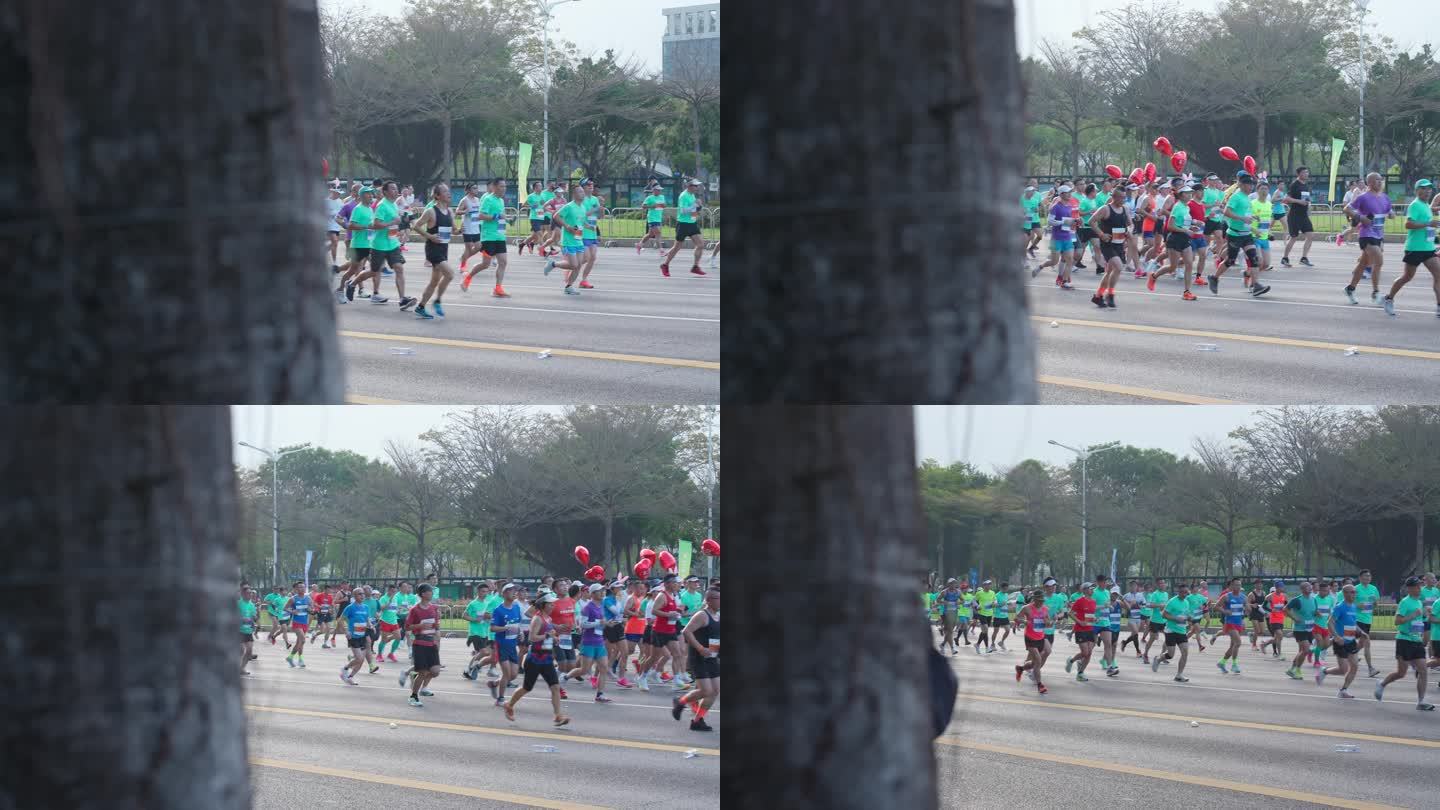 4K正版-深圳马拉松奔跑的人群01