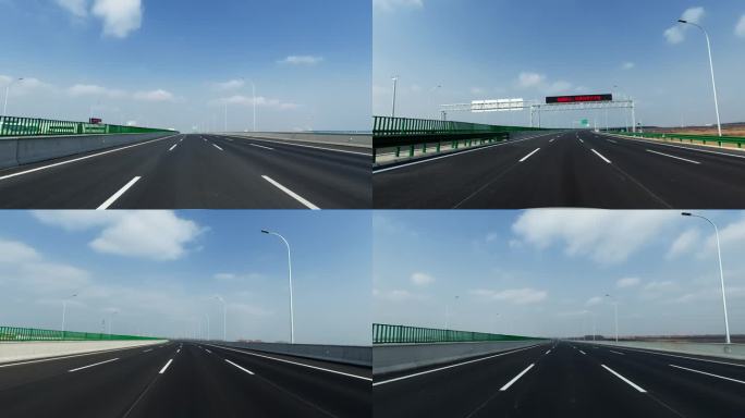 青岛胶东机场高速刚建成通车实拍