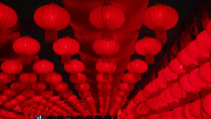 春节元宵节 红灯笼空镜头