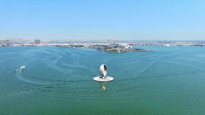 上海浦东临港滴水湖中心地标上海地标新片区