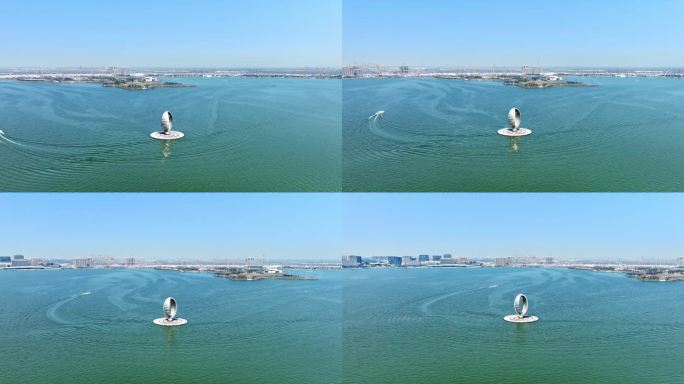 上海浦东临港滴水湖中心地标上海地标新片区