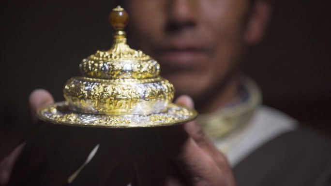 黄白铜 藏式银杯 藏族银碗盖