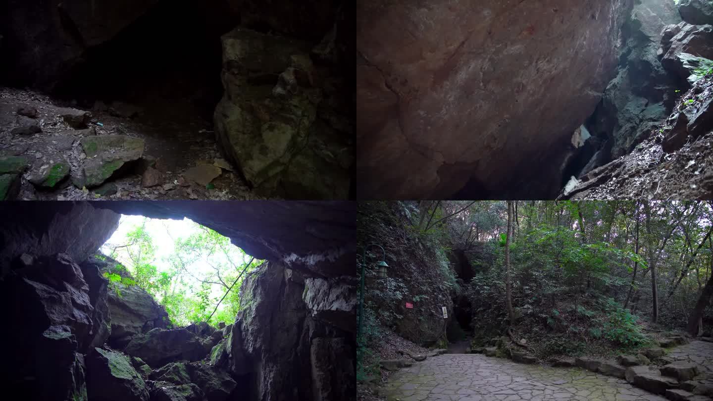 杭州宝石山景区蝙蝠洞4K视频合集