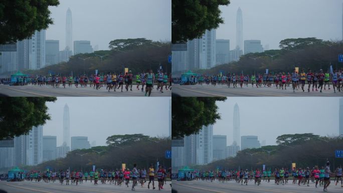 4K正版-深圳马拉松运动跑步的人01