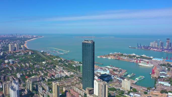 海南海口海南第一高楼海口世贸大厦4k