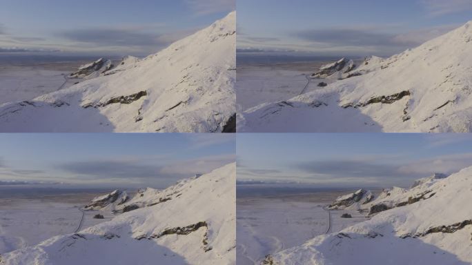 4K北极冰岛雪山冰天雪地航拍大雪