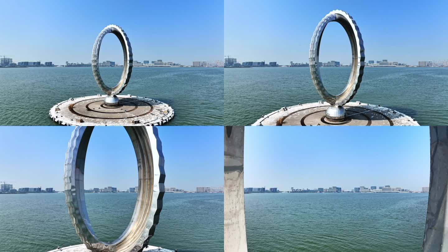 上海浦东临港滴水湖中心地标上海地标新片区