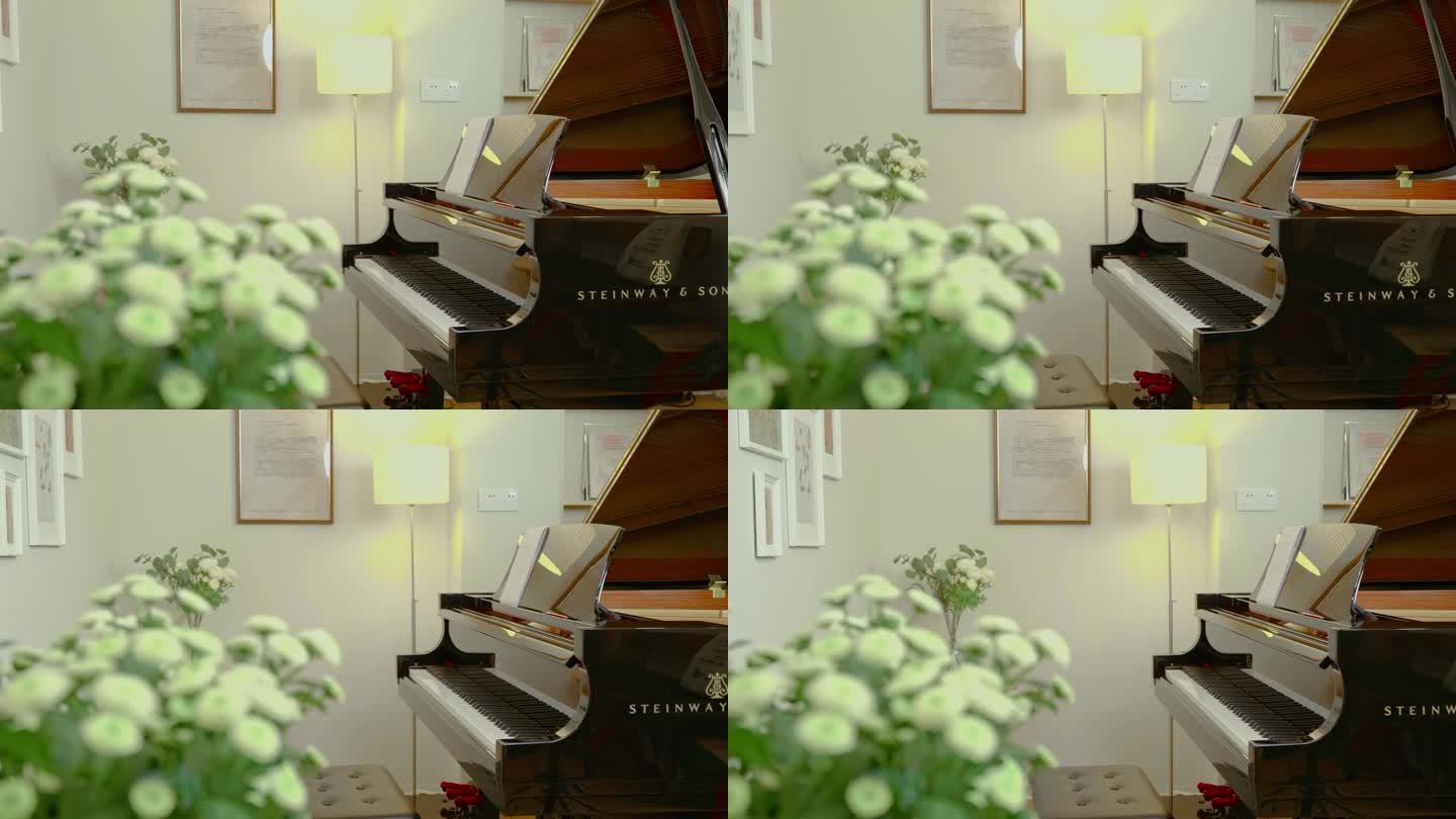 施坦威 钢琴 三角琴 高端 4K 实景