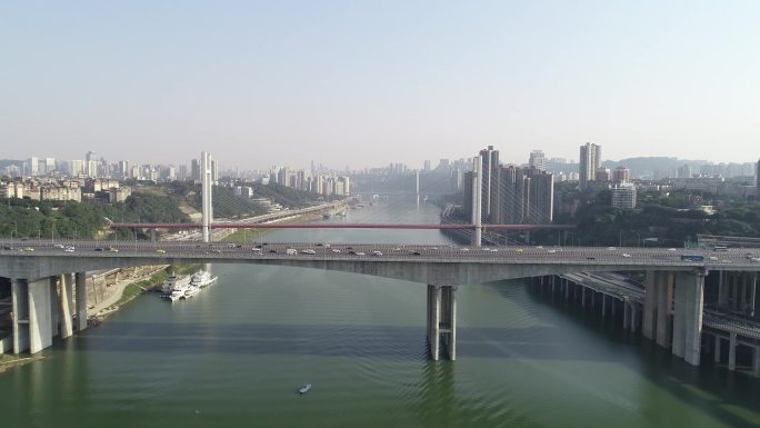 重庆大桥高家花园大桥航拍