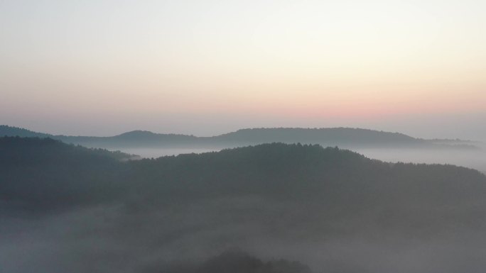 黄龙景区云海日出日落唯美晚霞2