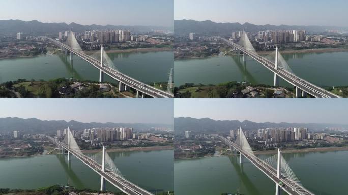 重庆大桥双碑大桥航拍