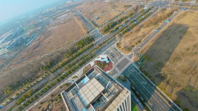 扬州生态科技新城软件园穿越机实拍