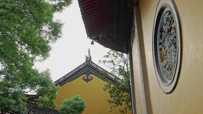 寺庙一角空镜头 杭州西湖净慈寺