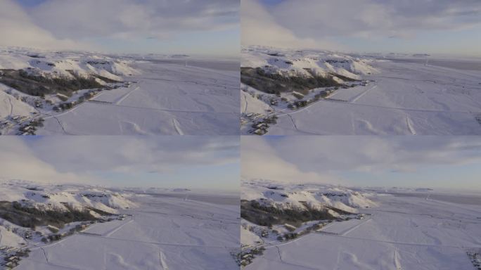 4K北极冰岛雪山冰天雪地航拍大雪