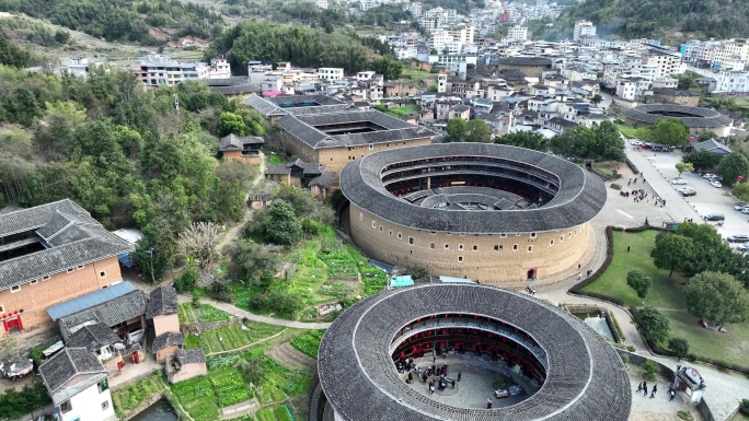 福建永定土楼航拍