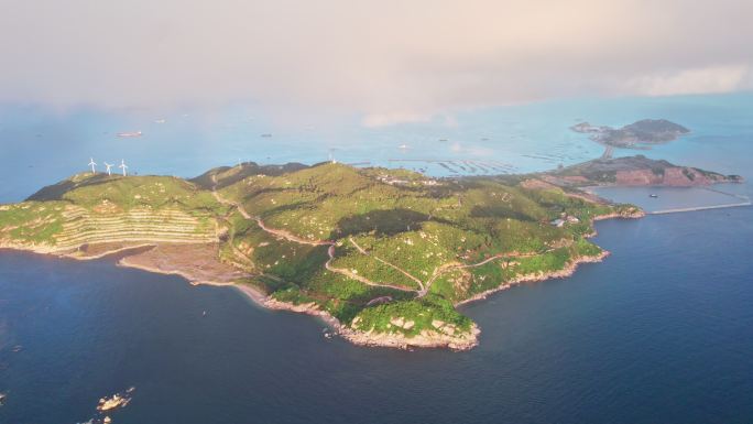 4k珠海桂山岛海岛大景全景云海航拍