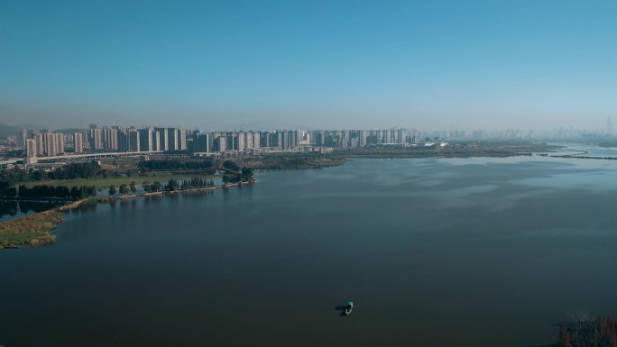 昆明西山滇池草海航拍