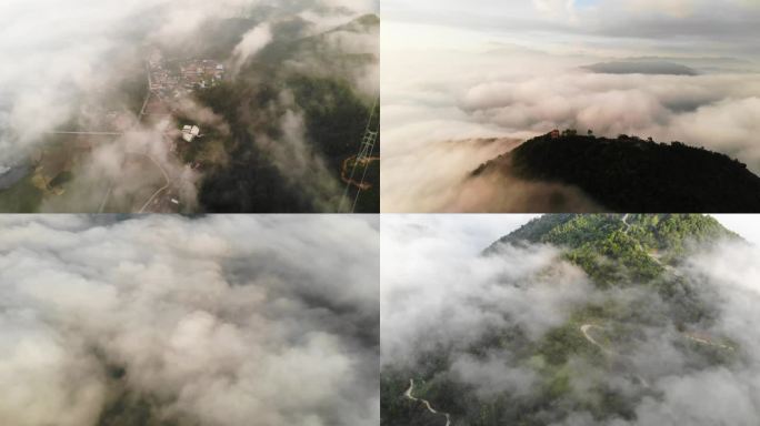 师爷山日出云海航拍二4K