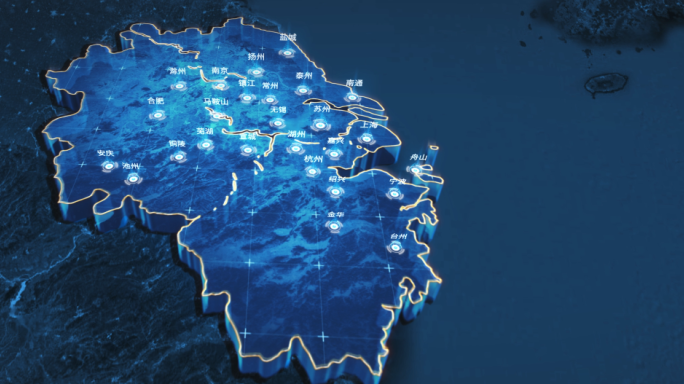 长三角苏浙皖沪上海三省地图