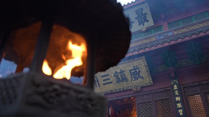 杭州灵隐寺 寺庙烧香拜佛