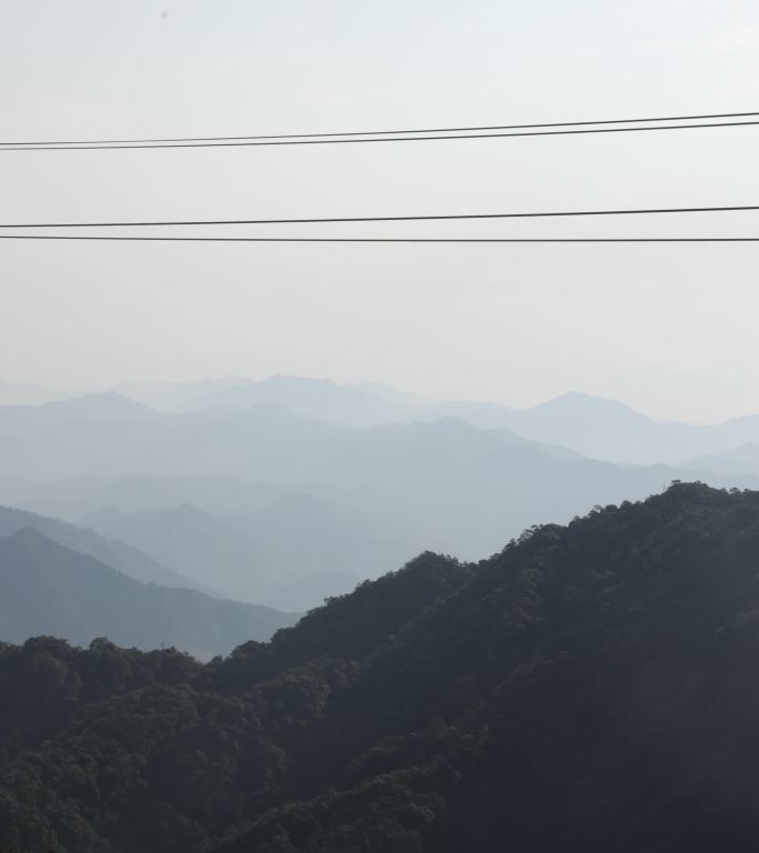 4K江西上饶玉山三清山景区上山缆车 竖屏