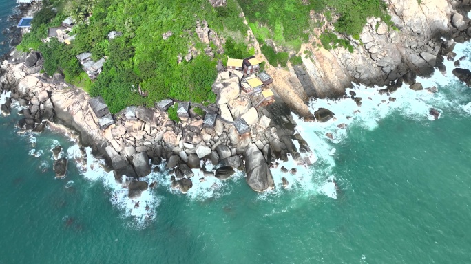 海浪 海边度假木屋  海岛 海边沙滩