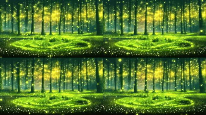 童话萤火虫森林4K高清循环背景