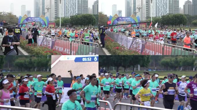 2023深圳国际马拉松起跑升格慢动作