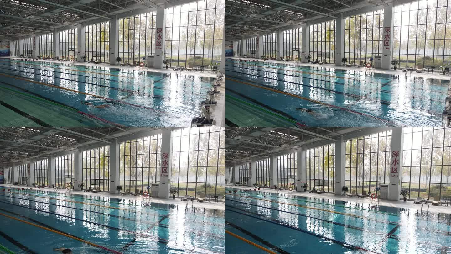游泳池游泳深水区健身1