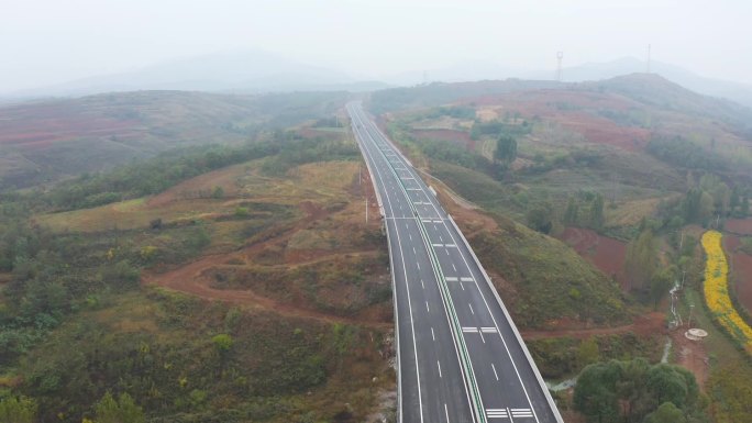 高速公路 基建航拍