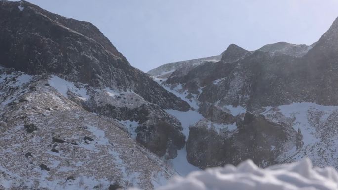 长白山天池冰雪温泉游客空镜升格