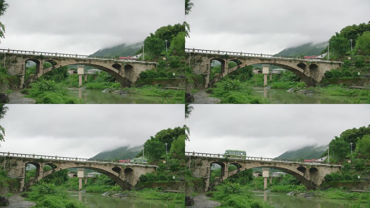 小桥流水 石拱桥 河水 景区 山区大自然