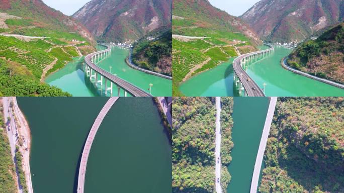 航拍宜昌兴山县水上公路，中国最美水上公路