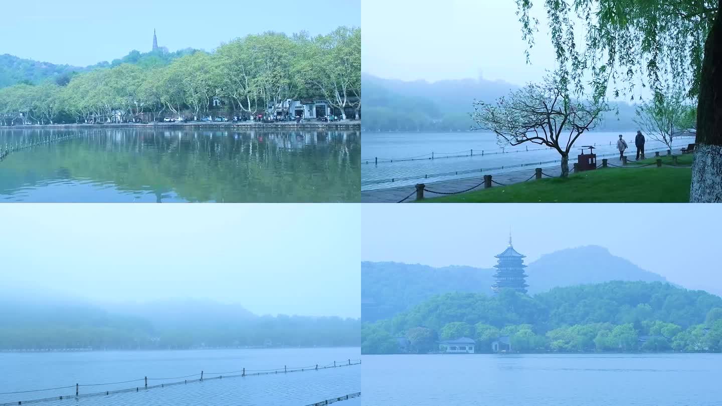 杭州西湖春天风景4K视频合集