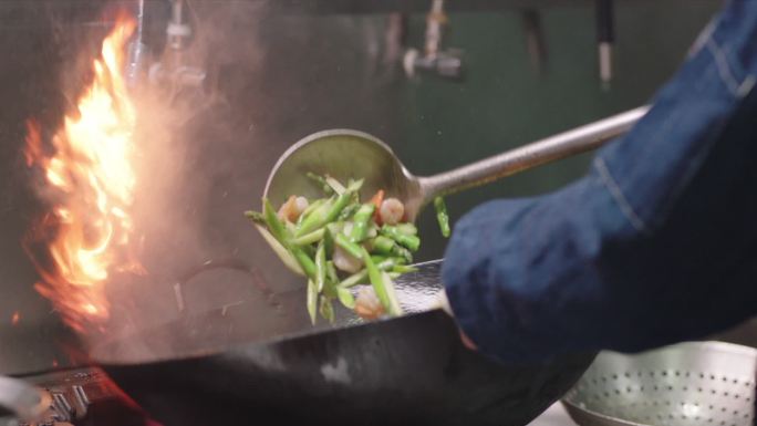 厨师 切菜 做饭  厨艺  开火 炒菜