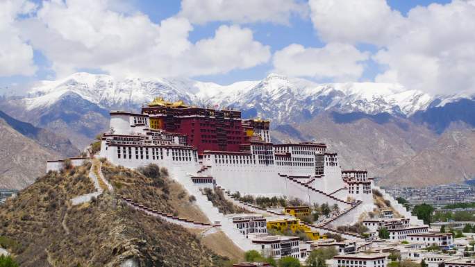 高原美景 布达拉宫标志性建筑 西藏拉萨