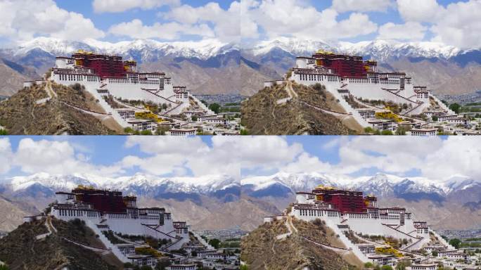 高原美景 布达拉宫标志性建筑 西藏拉萨