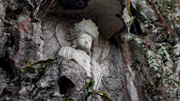 杭州灵隐寺  石雕佛像