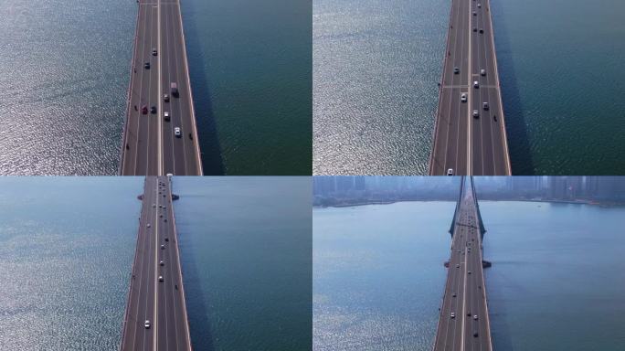 海湾大桥上的车流