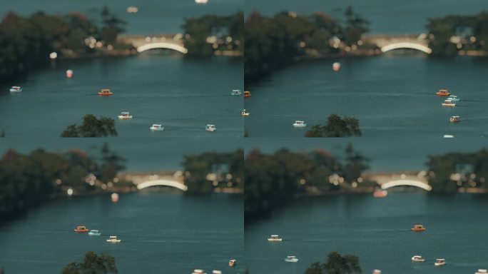 1080p南京玄武湖风光移轴摄影