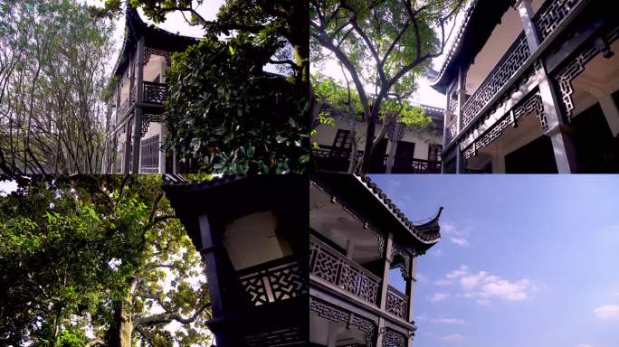 杭州西湖花港观鱼马一浮纪念馆4K视频合集