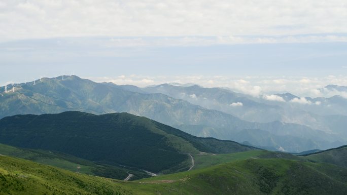 实拍五台山东台顶高山丘壑