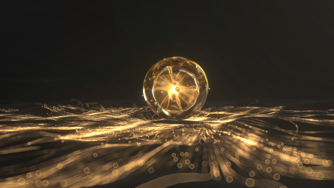 金色化妆品细胞结构精华球 视频素材