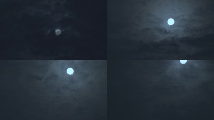圆圆的月亮往升起