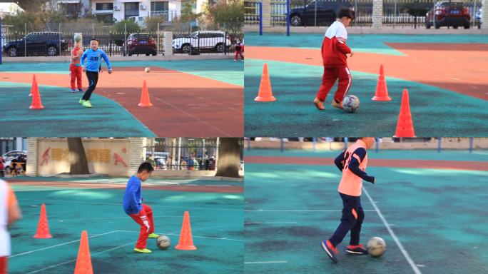 小学生练足球